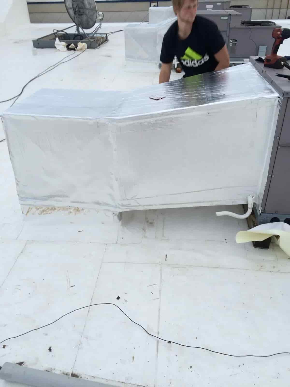 Heat pump repair service by Mazure's HVAC technician