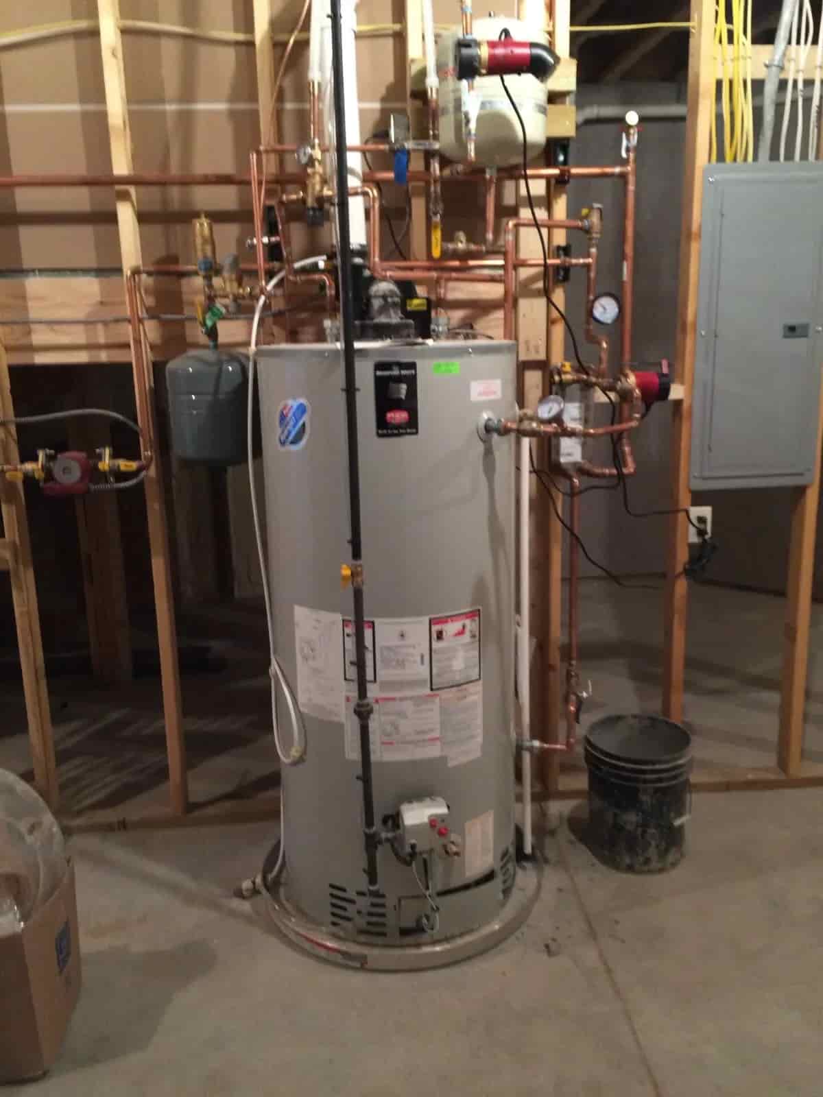 New water heater installation by Mazure's HVAC